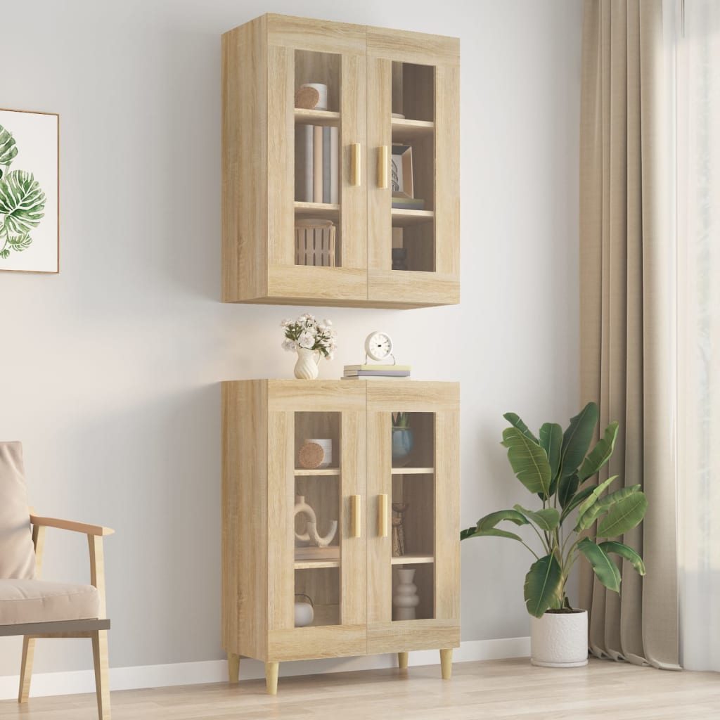 vidaXL Riippuva seinäkaappi Sonoma-tammi 69,5x34x90 cm