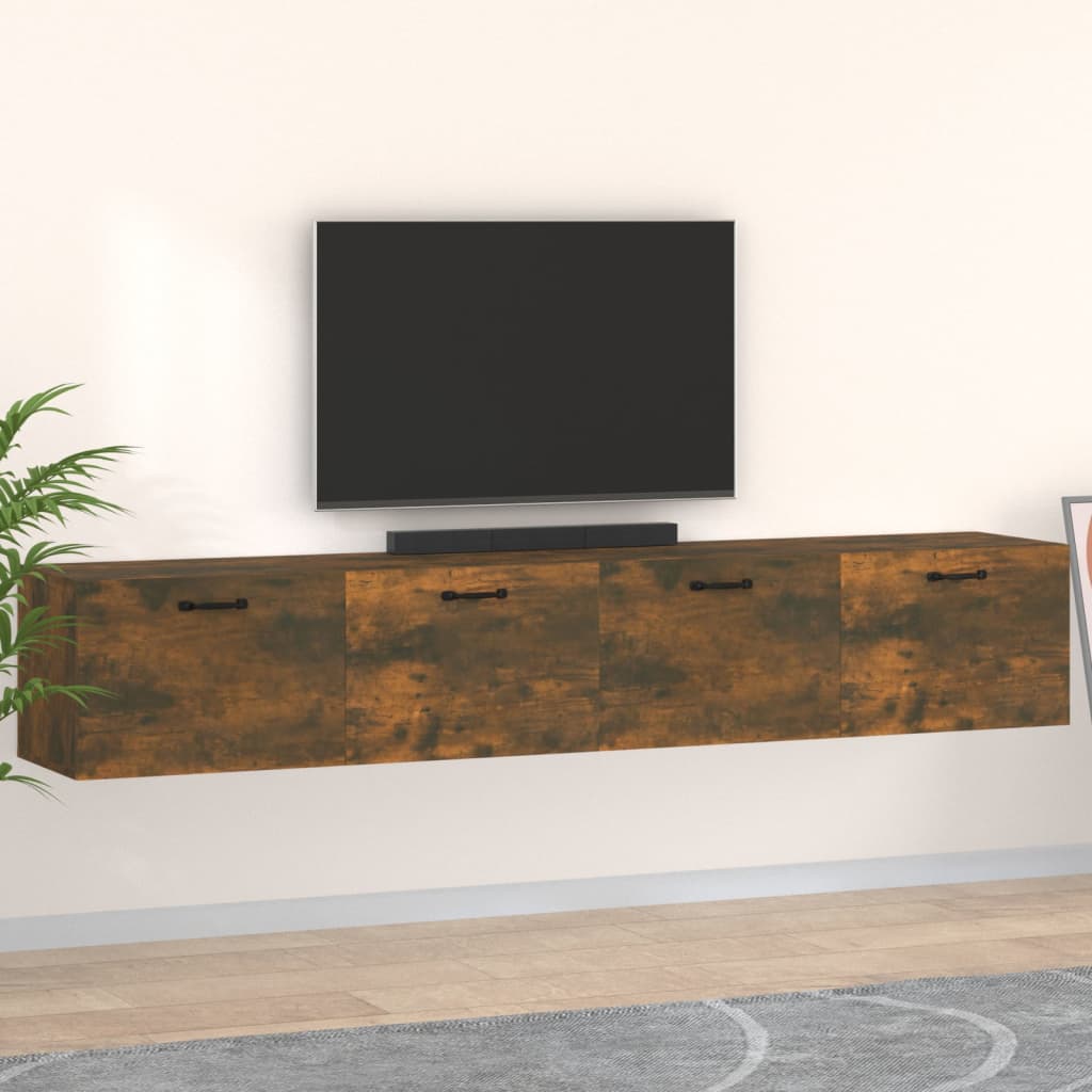 vidaXL Seinäkaapit 2 kpl savutammi 100x36,5x35 cm tekninen puu