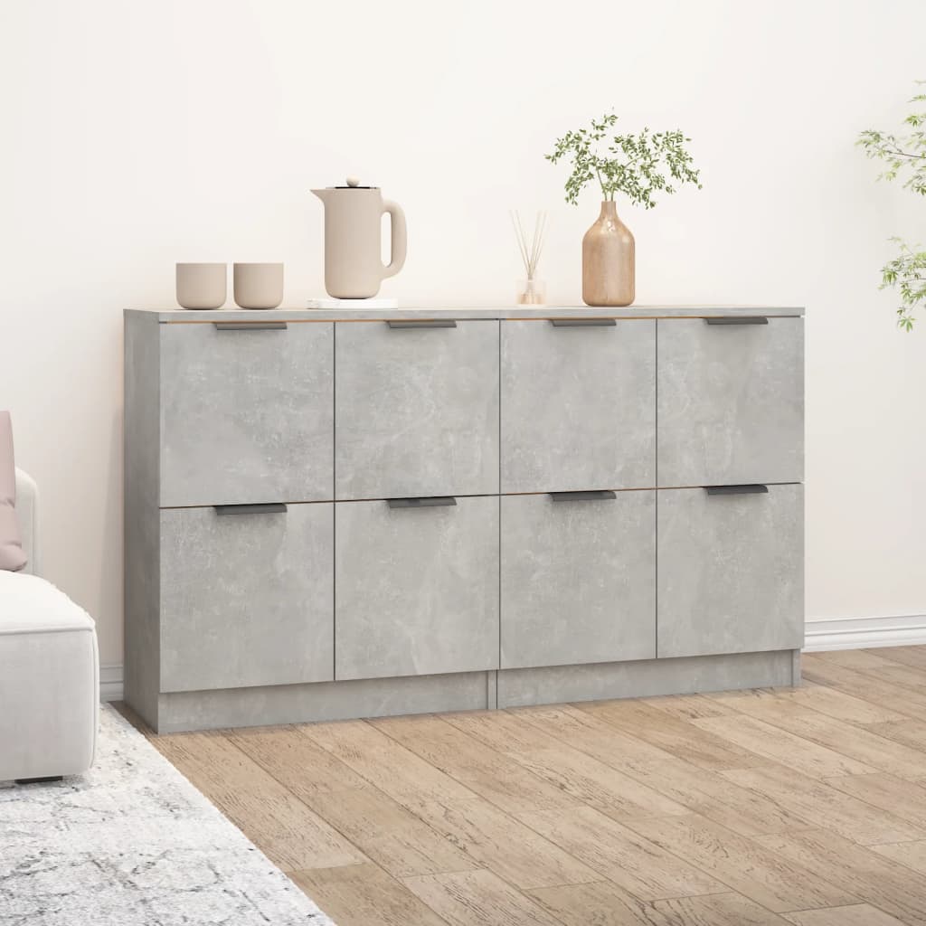 vidaXL Senkit 2 kpl betoninharmaa 60x30x70 cm tekninen puu