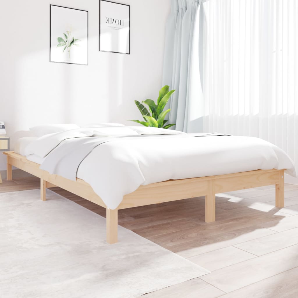 vidaXL Sängynrunko 180x200 cm Super King Size täysi mänty