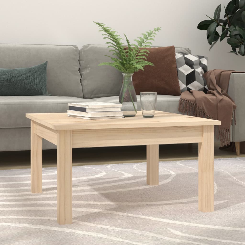 vidaXL Sohvapöytä 55x55x30 cm täysi mänty