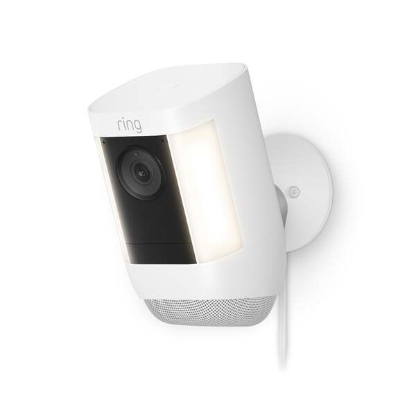 Ring Spotlight Cam Pro Plug-In -valvontakamera, valkoinen