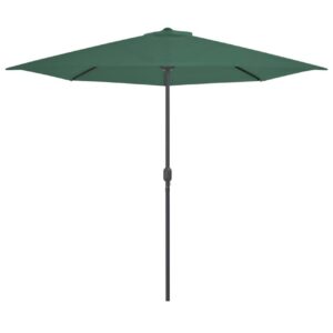 Parvekkeen puoliaurinkovarjo alumiinitanko 300x150 cm vihreä - Vihreä