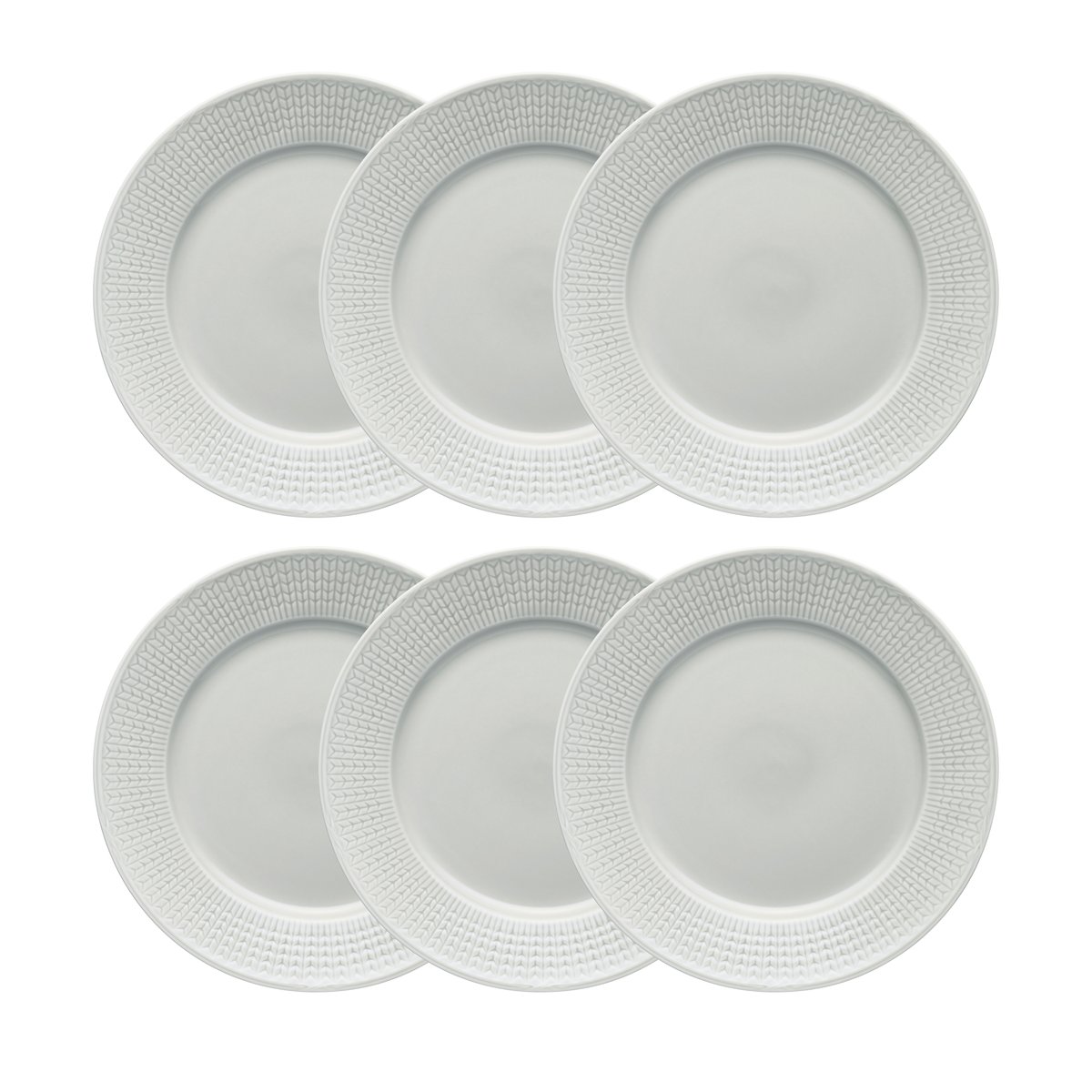 Rörstrand Swedish Grace lautanen Ø 27 cm 6-pakkaus Dimma (harmaa) Sumu (harmaaa)