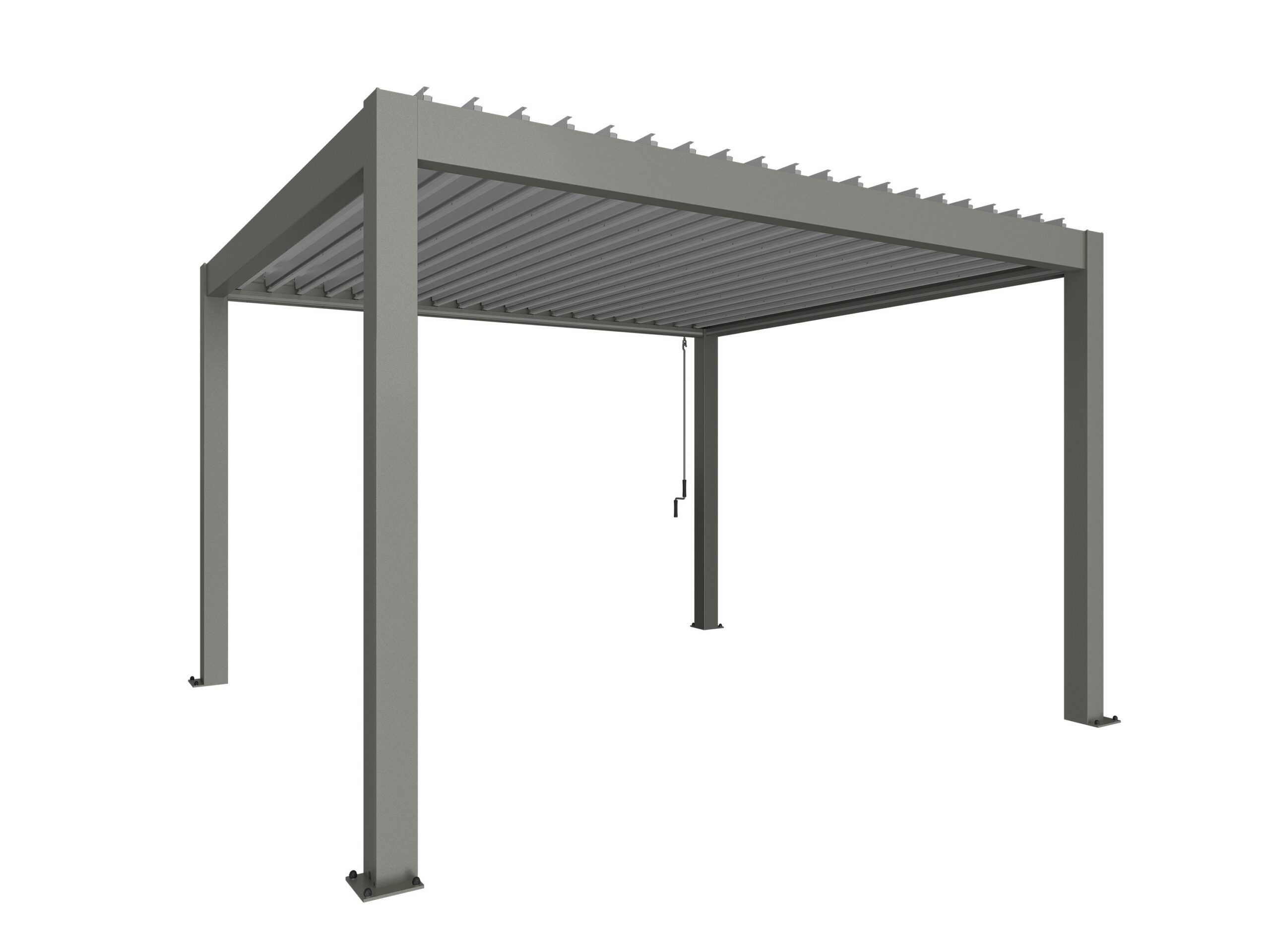 Biohort, Pergola storlek 4 x 3,5 metallinen quartz harmaa/hopea