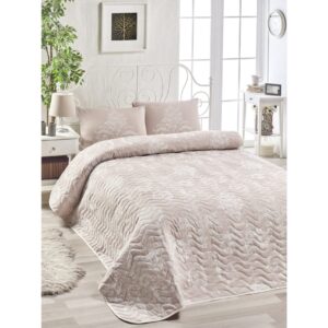 Päiväpeite EnLora Home Yhden 160x220+ tyynyliina - Beige/Valkoinen
