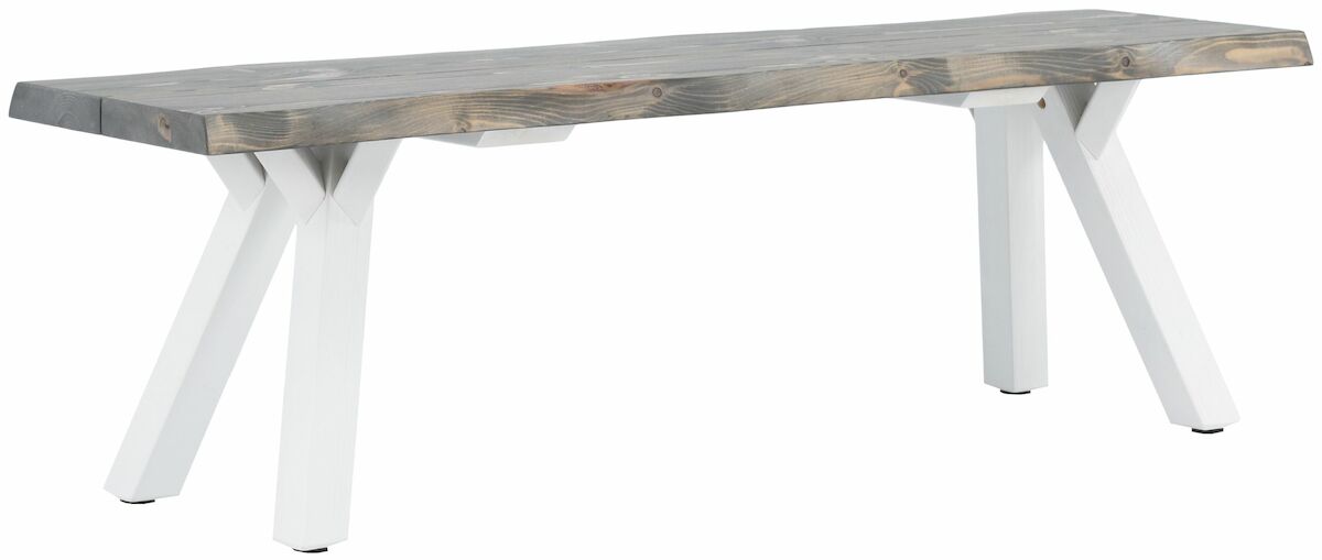 Lana terassipenkki 150 cm savunharmaa/valkoinen