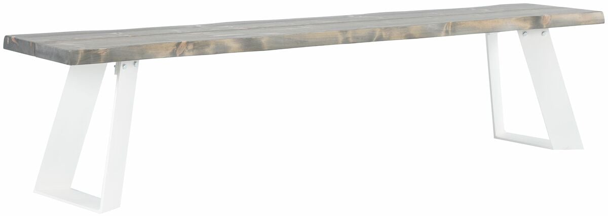 Triangel lankkupenkki 200x38 savunharmaa/valkoinen