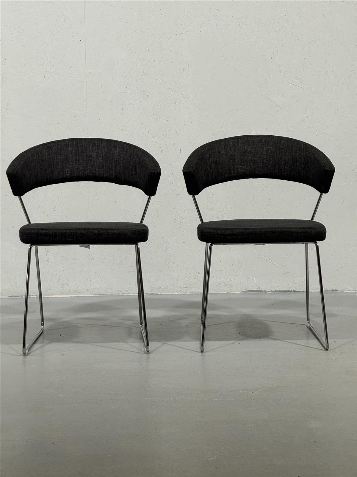 Calligaris Tuolit, musta kangas (2kpl)