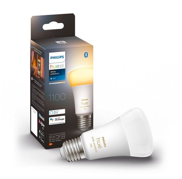 Philips Hue White Ambiance, E27, A60, 1100 lumen -älylamppu