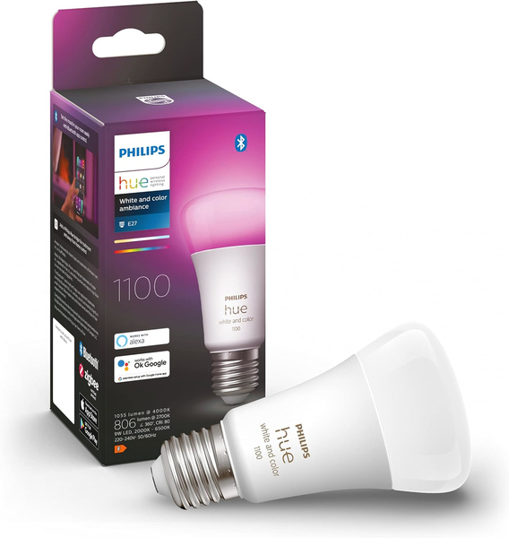Philips Hue Color A60, E27, 1100 Lumen -älylamppu
