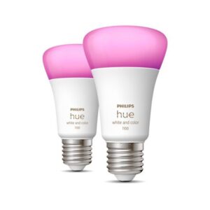 Philips Hue White and Color Ambience A60, E27 -älylamppu, 2-pack