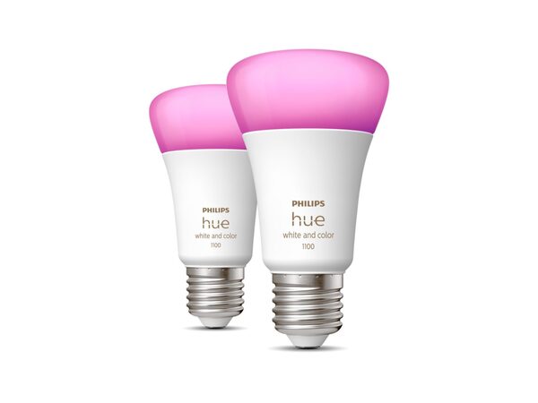 Philips Hue White and Color Ambience A60, E27 -älylamppu, 2-pack