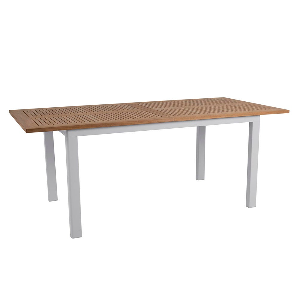 Brafab, Lyon ruokapöytä 92 x 194-252 cm Light Grey/Teak