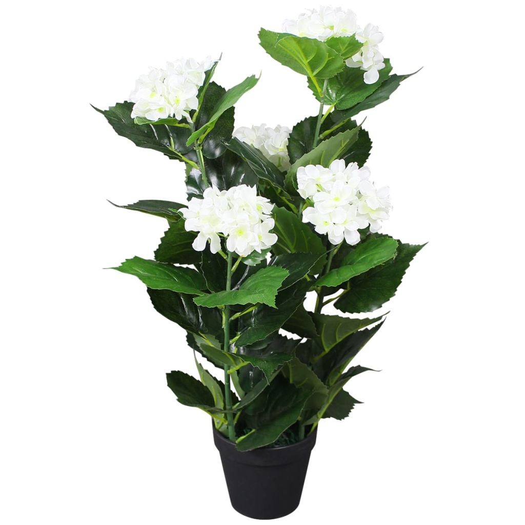 Tekokukka ruukulla hortensia 60 cm valkoinen - Punainen