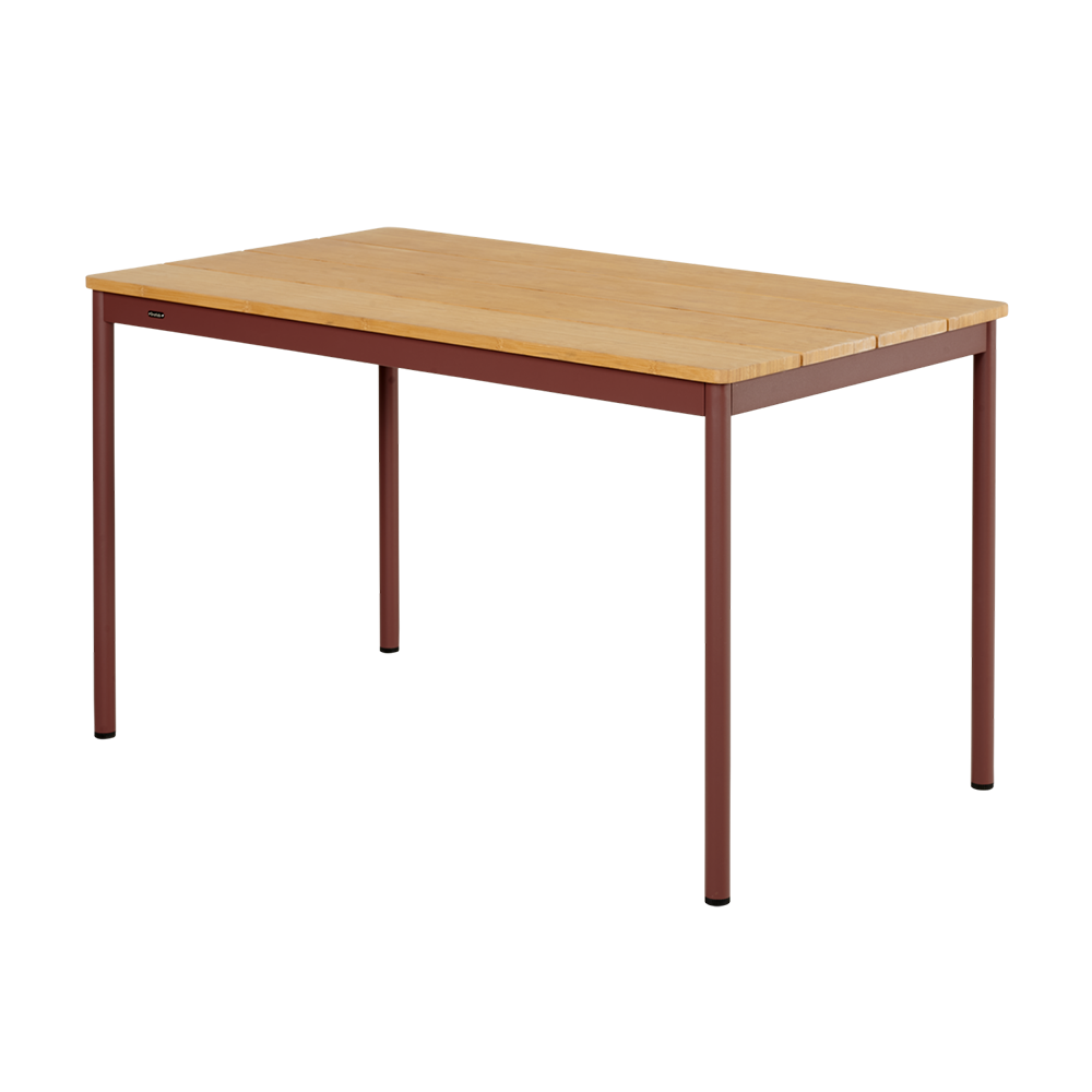 Brafab, Nox Bistro ruokapöytä 70x125 cm Bambu/Zin Red