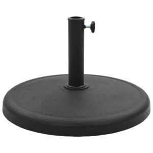 Aurinkovarjon jalka polyresiini 19 kg pyöreä musta - Musta