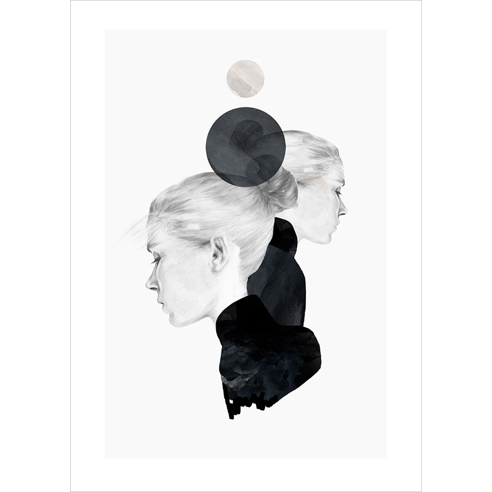 Anna Bülow, Anna Bülow poster Black Marble 30x40 cm 220g/signerat