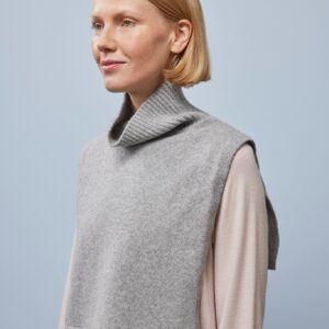 Turtle Neck Warmer Melange Grey