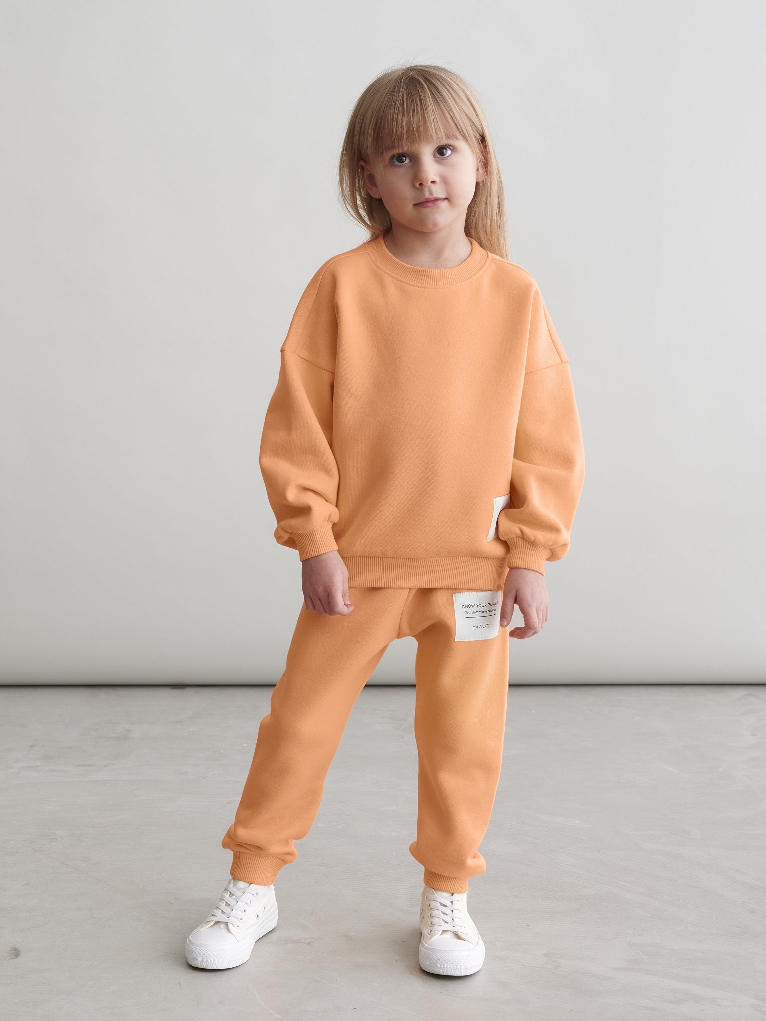 Kids' Superpower Sweatshirt Papaya