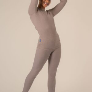 Levä Ribbed OCN Weed® Leggingsit Taupe