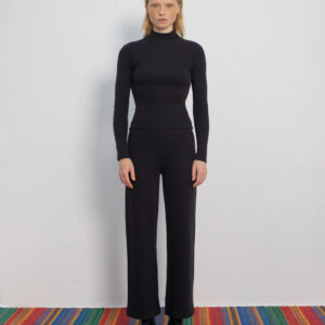 Ribbed Lounge Pant Black