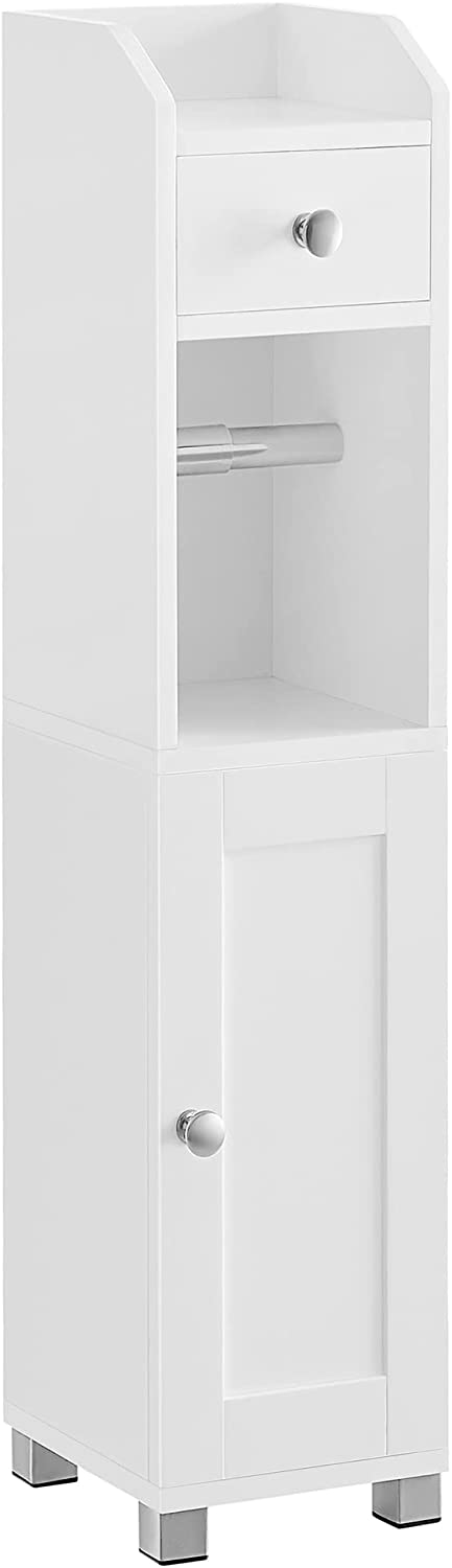 Kylpyhuoneen kaappi wc-paperitelineellä