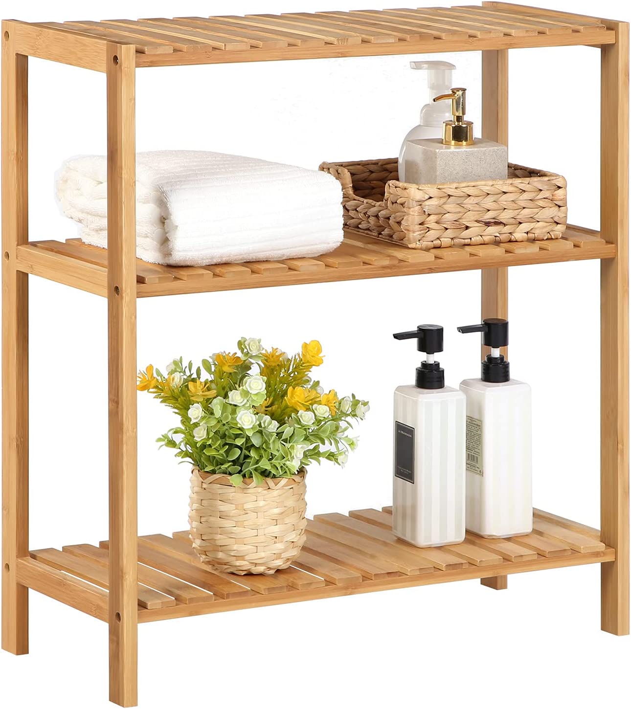 Bambu Säilytyshylly 3 tasoa 60 x 26 x 66 cm
