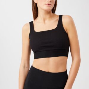 Ribbed Bra Black