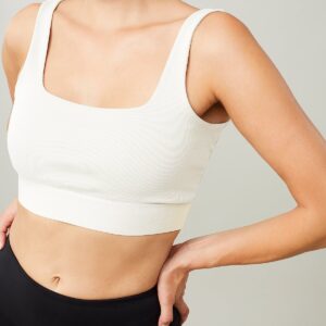 Ribbed Bra White