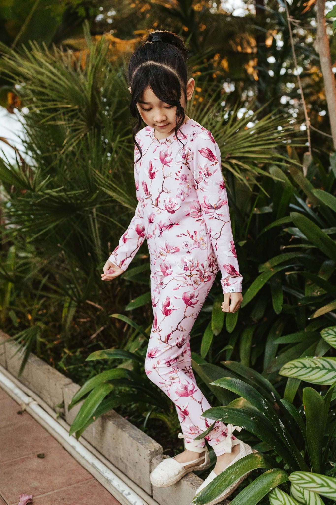 Kids' Print Leggings Ballet of Blossoms Pink