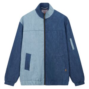 Tobias Linen Jacket Patchwork Blue