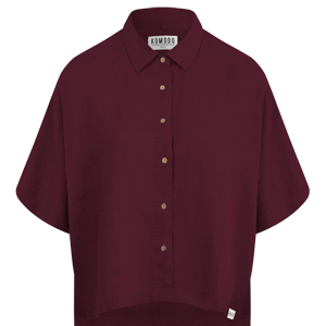 Kimono Linen Shirt Berry Red
