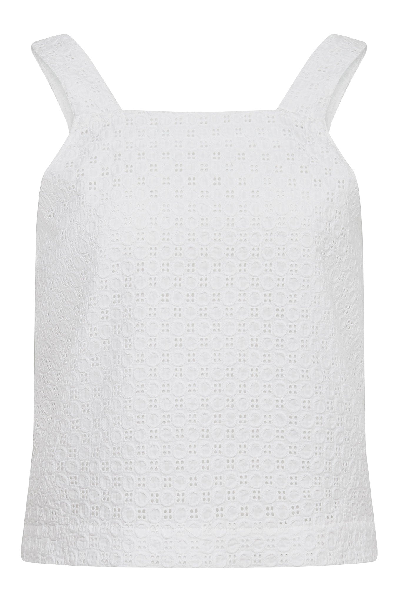 Iris Sleeveless Top Off White