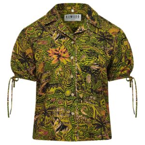 Zori Shirt Tropical Print Green