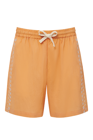 Leah Cotton Shorts Cantaloupe Orange
