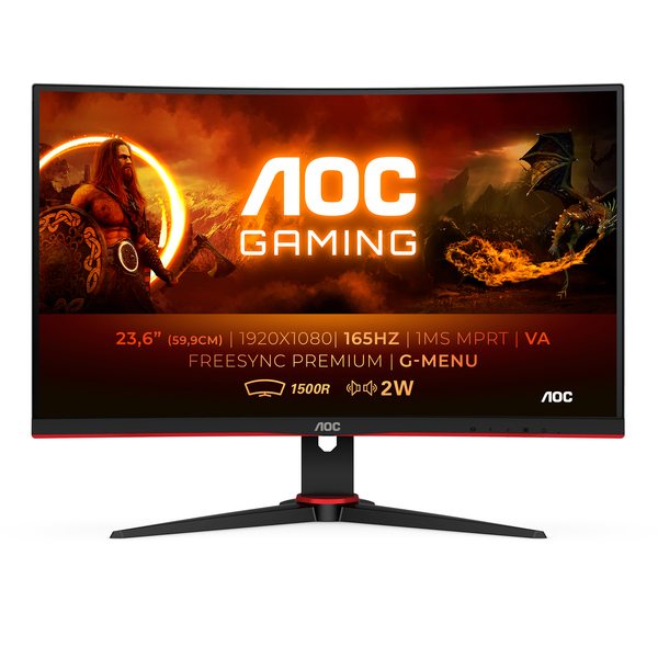 AOC 23.6" G2 C24G2AE/BK Full HD, VA -kaareva pelinäyttö