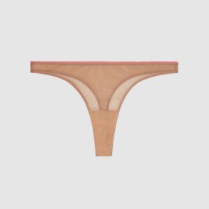 Mesh Thong Sand/Candy Pink