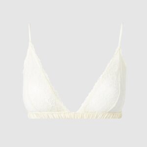 Pitsi-satiini Bralette Valkoinen