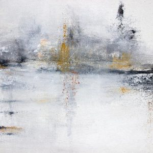 Canvas taulu valkoinen abstrakti 80x120 cm