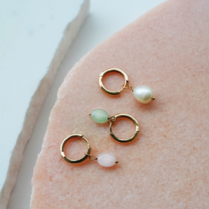Quartzite Yksittäinen Korvakoru Vihreä