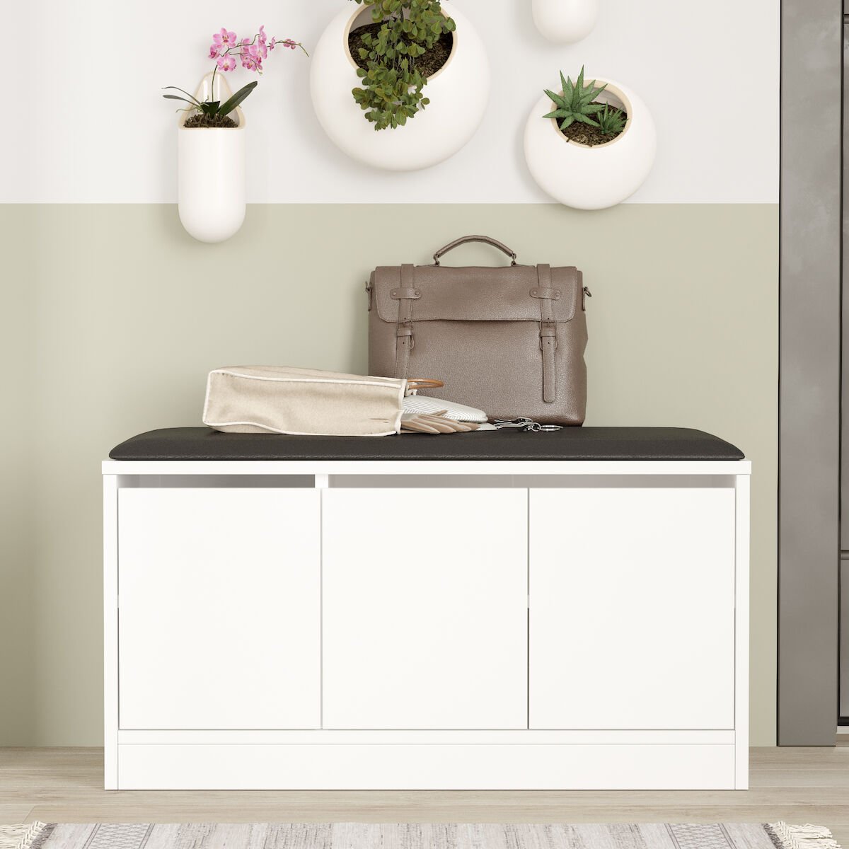 Vivano Cloak kenkäpenkki 90x36x46 cm valkoinen