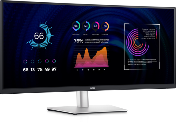 Dell 34" P Series P3424WE UWQHD, USB-C, IPS -kaareva näyttö