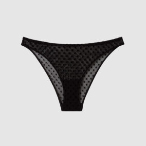 Mesh Bikini Briefs Black Dots