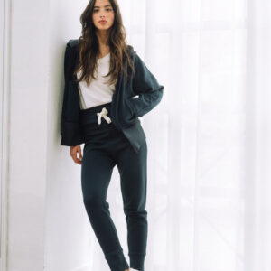 T-Shirt Jacket & Sweatpants Set Navy Blue