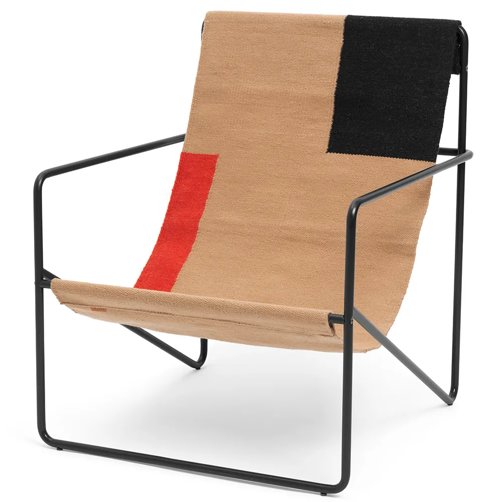 Ferm Living, Desert Lounge Nojatuoli Black/Block