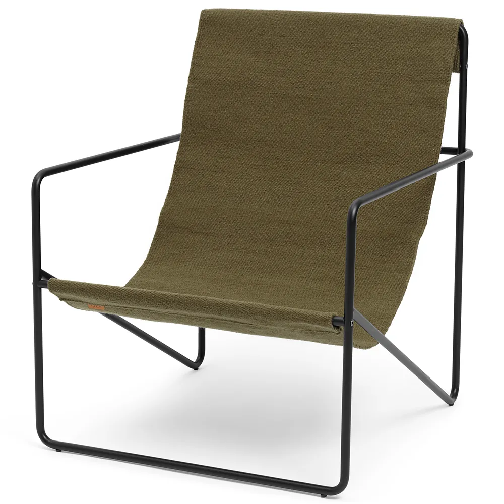 Ferm Living, Desert Lounge Nojatuoli Black/Olive