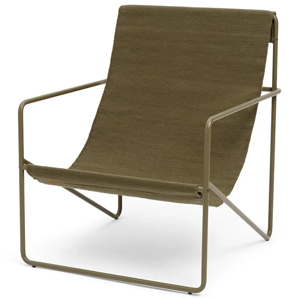 Ferm Living, Desert Lounge Fåtölj Olive/Olive