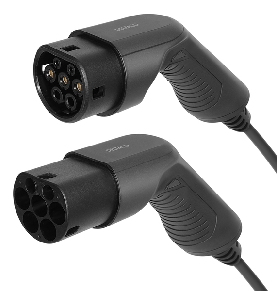 DELTACO e-Charge, cable type 2 - type 2, 1 phase, 16A, 10M -sähköauton latauskaapeli