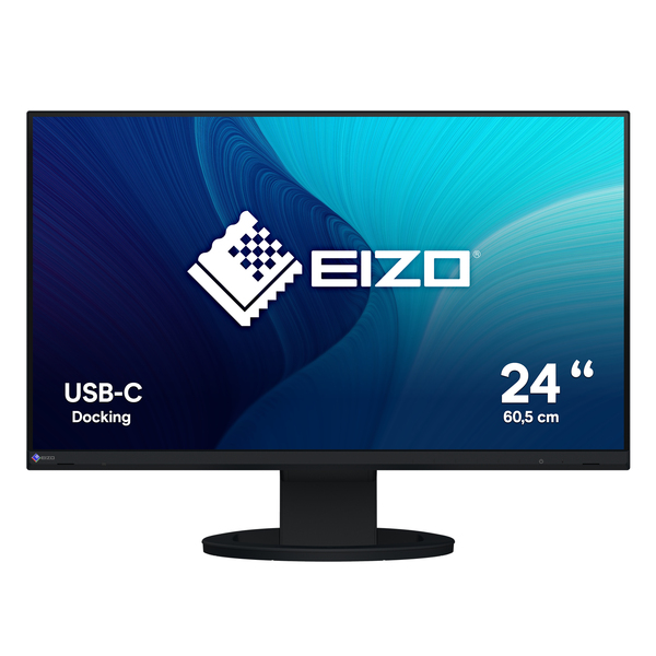 EIZO 24" FlexScan EV2480, Full HD, USB-C, IPS -näyttö, Musta